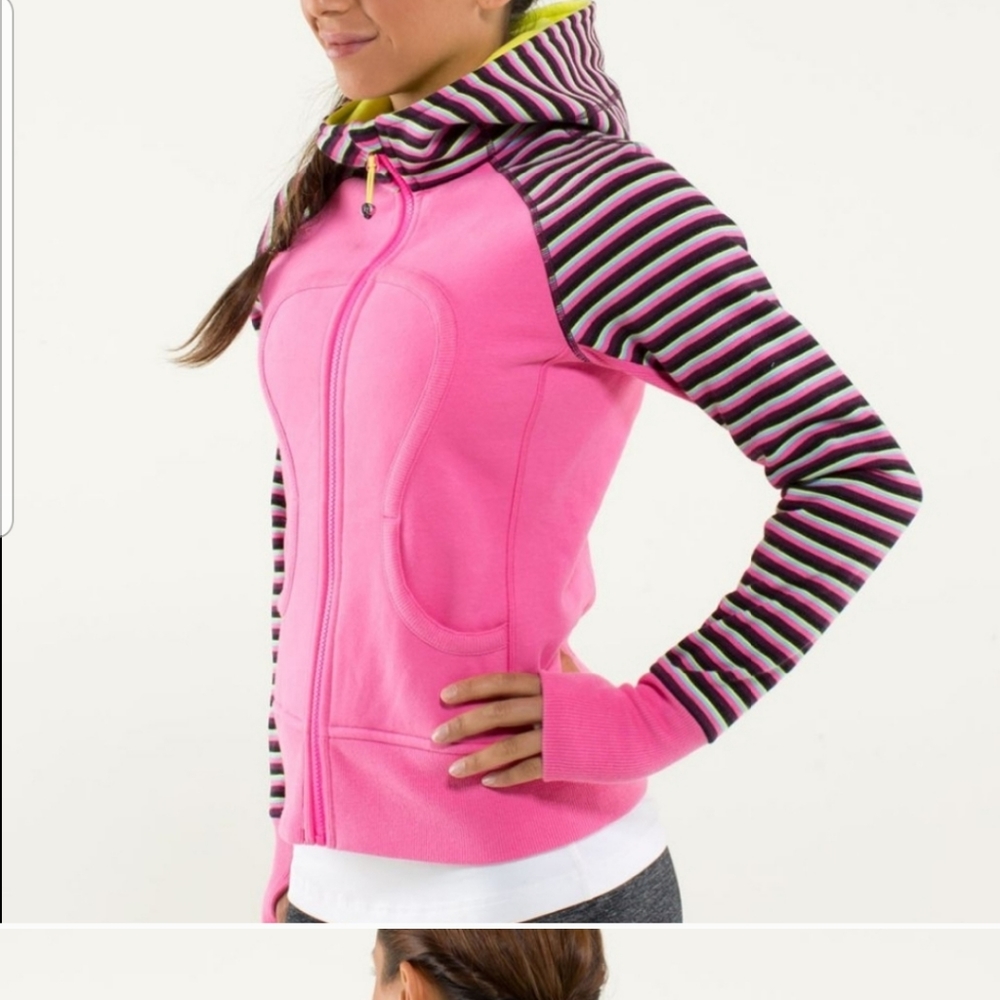 COPY - Lululemon rare after-glow pink multi color scuba hoodie